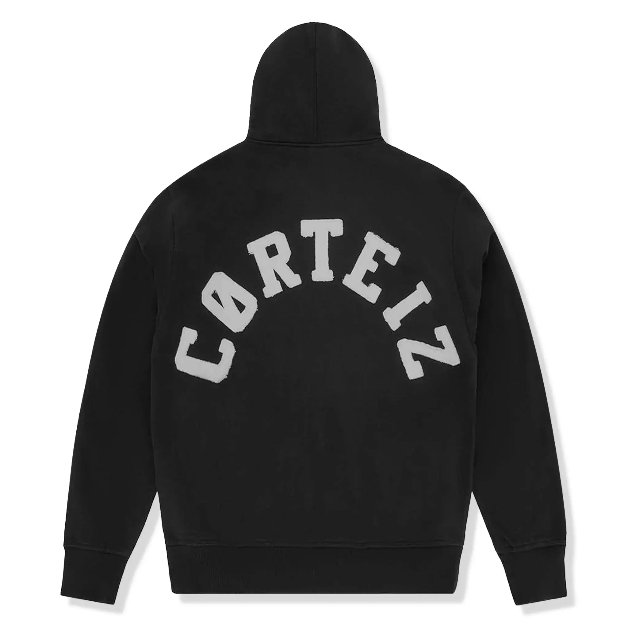Back View of Corteiz Colly Arch Zip-Up Black Hoodie 07892 1ss2504ccazhb black